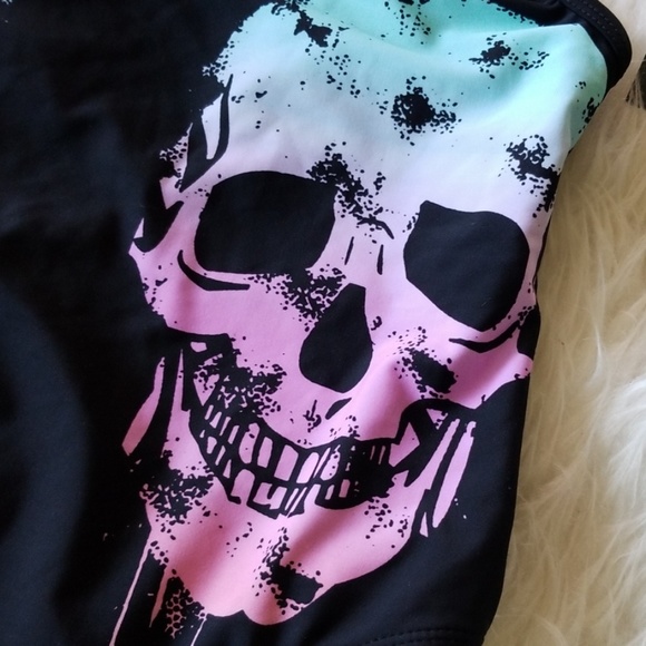 Hot Topic Candy Skull Swim Suit Size XS - Picture 3 of 5